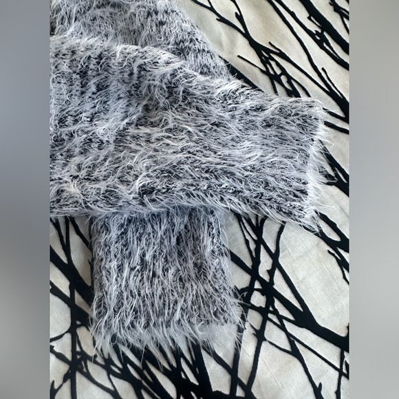 Philosophy gray eyelash mock neck sweater, nylon acrylic wool blend, medium - Picture 8 of 15